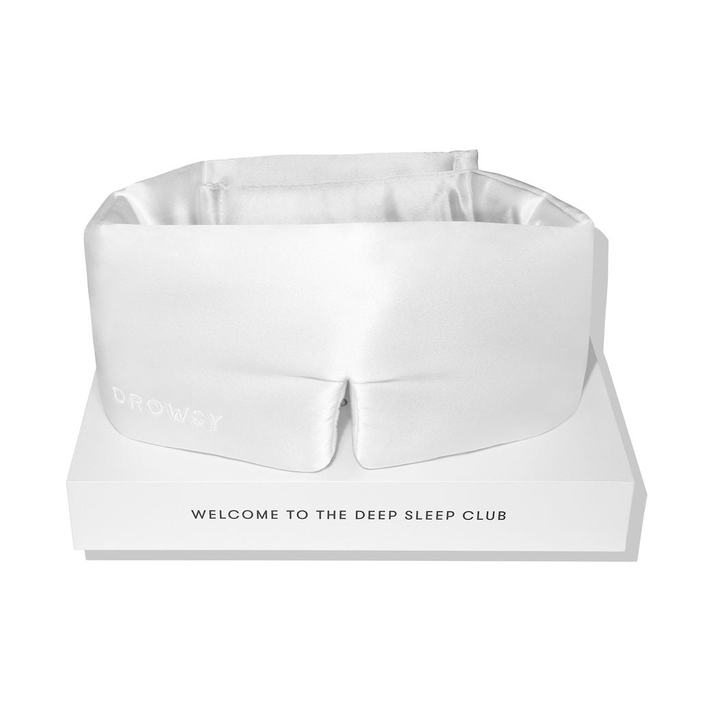 Drowsy Pearl White Bridal Sleep Mask Gift