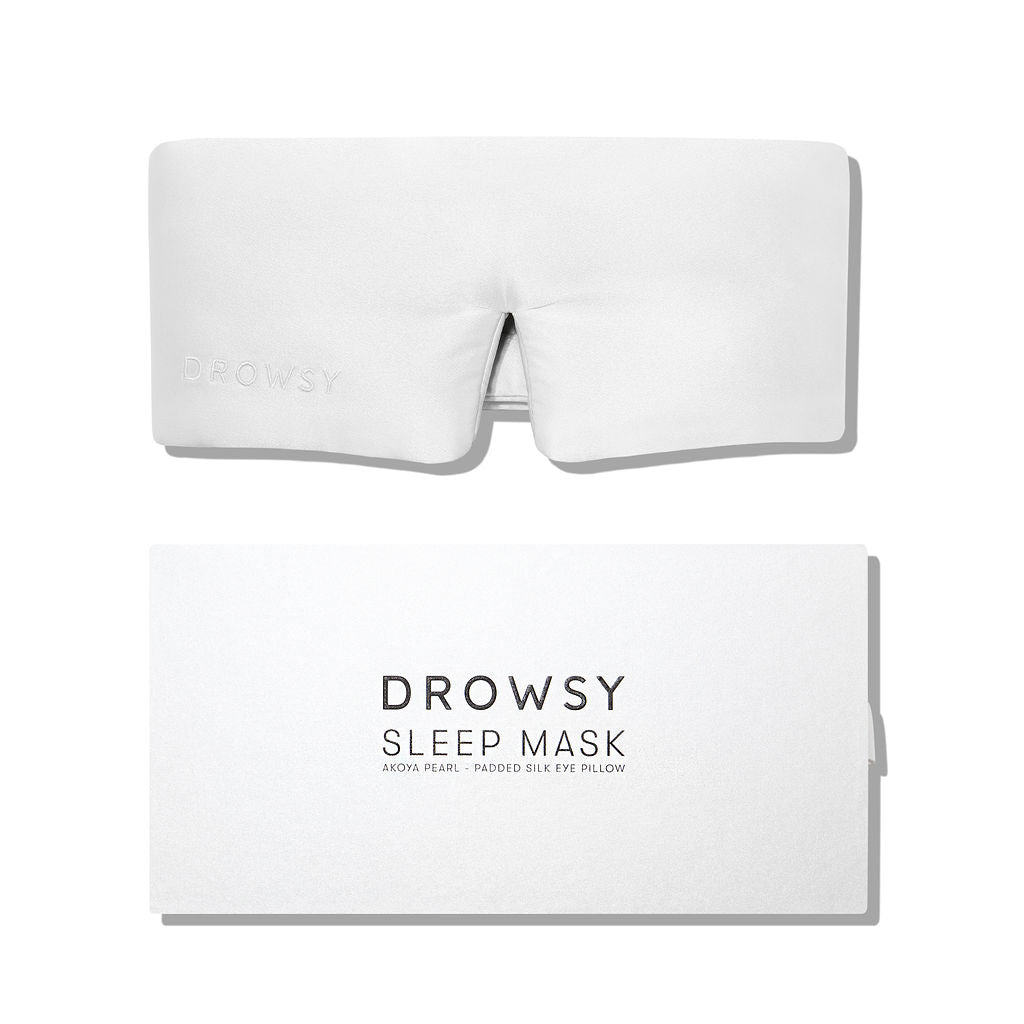 Drowsy Pearl White Bridal Sleep Mask Gift