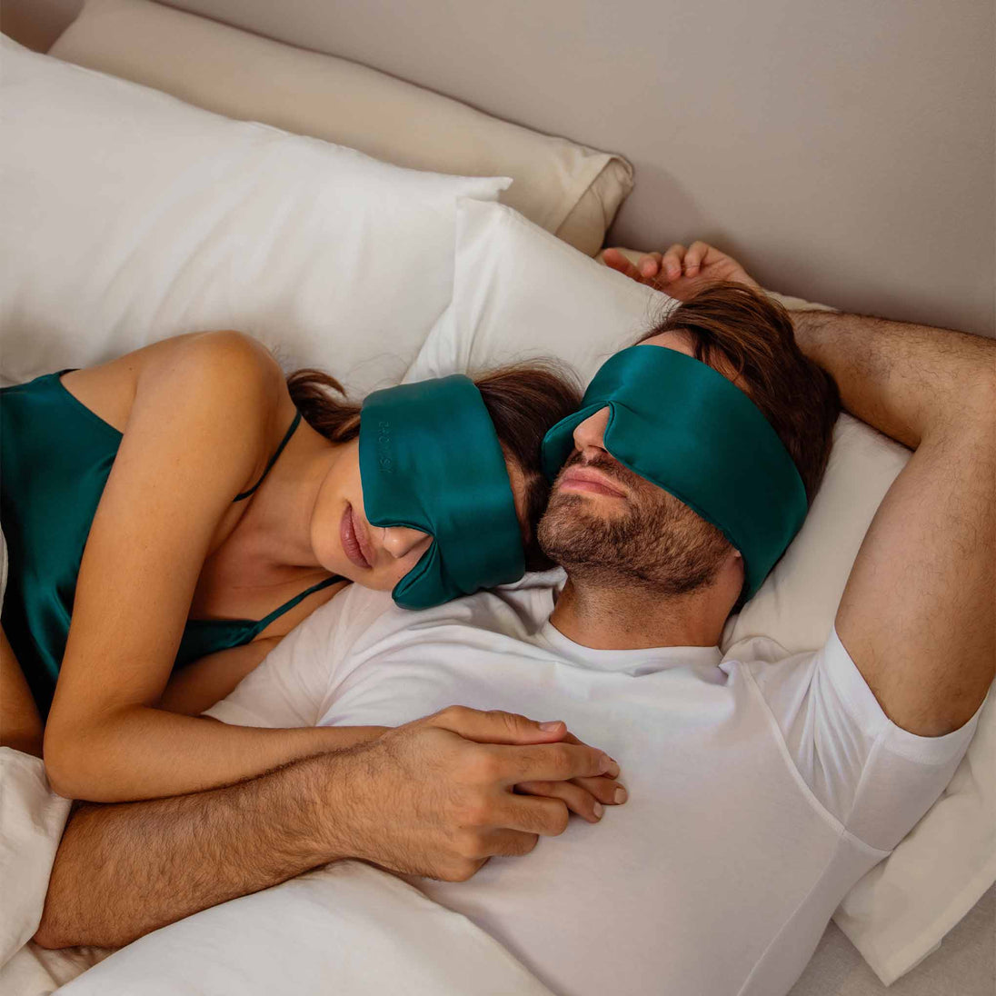 Drowsy silk sleep masks bundle offer lovers pack green sapphire sleep masks
