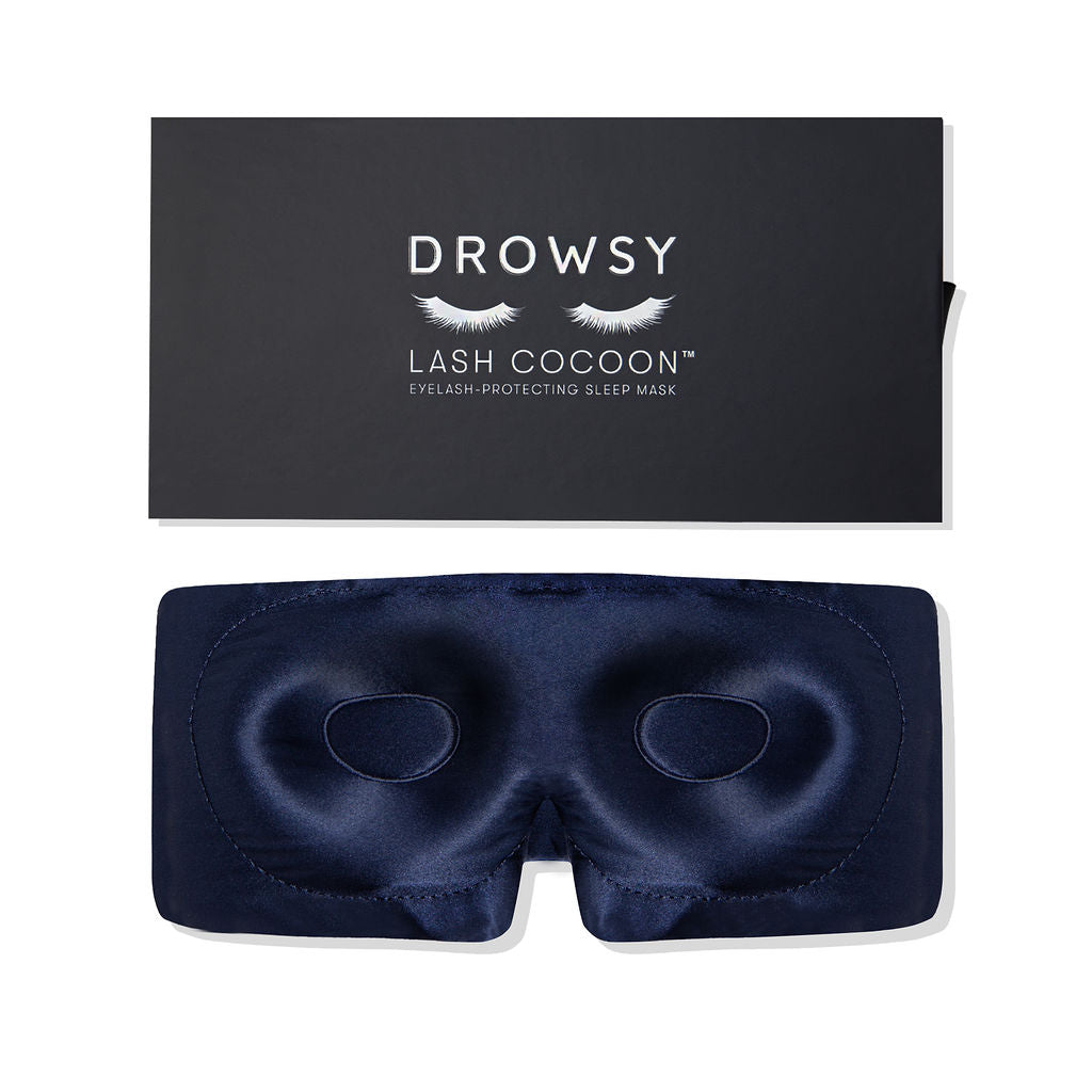 Midnight Blue Drowsy Eye Mask Eye Lash Protecting Silk