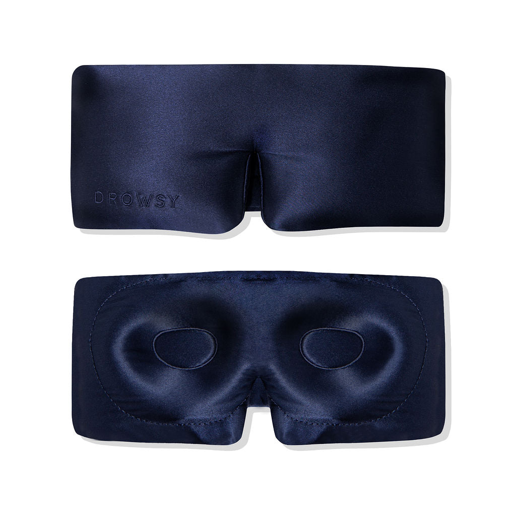 Midnight Blue Drowsy Eye Mask Eye Lash Protecting Silk